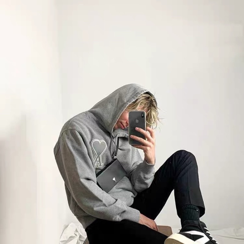 ÁO HOODIES THÊU LOGO PARIS AMI DÀNH CHO NAM VÀ NỮ MÙA THU ĐÔNG