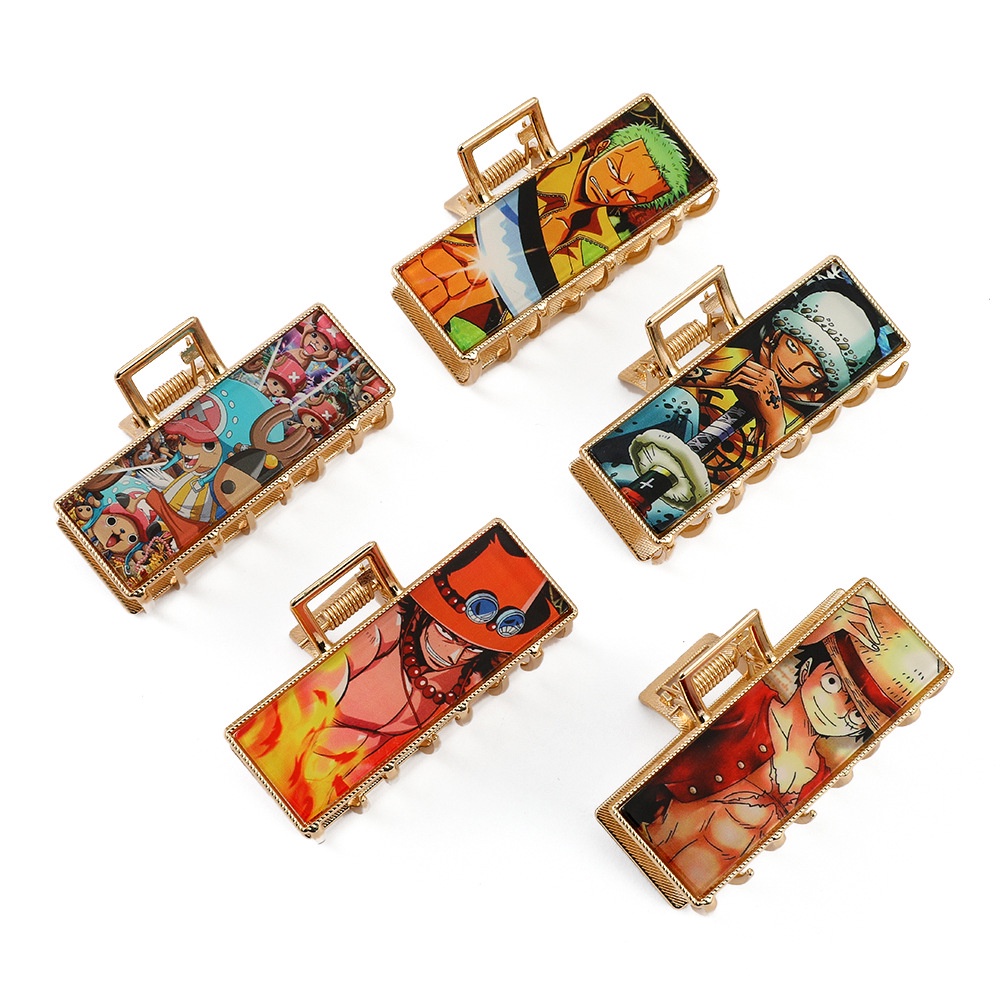 ✨Cổ Phiếu Sẵn Sàng✨Kẹp Tóc Kim Loại Hình Nhân Vật Hoạt Hình One Piece