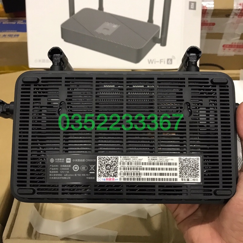Bộ phát wifi Xiaomi CR6608 Chuẩn Wifi 6, AX1800 Mesh, Lan Gigabit, 4 anten