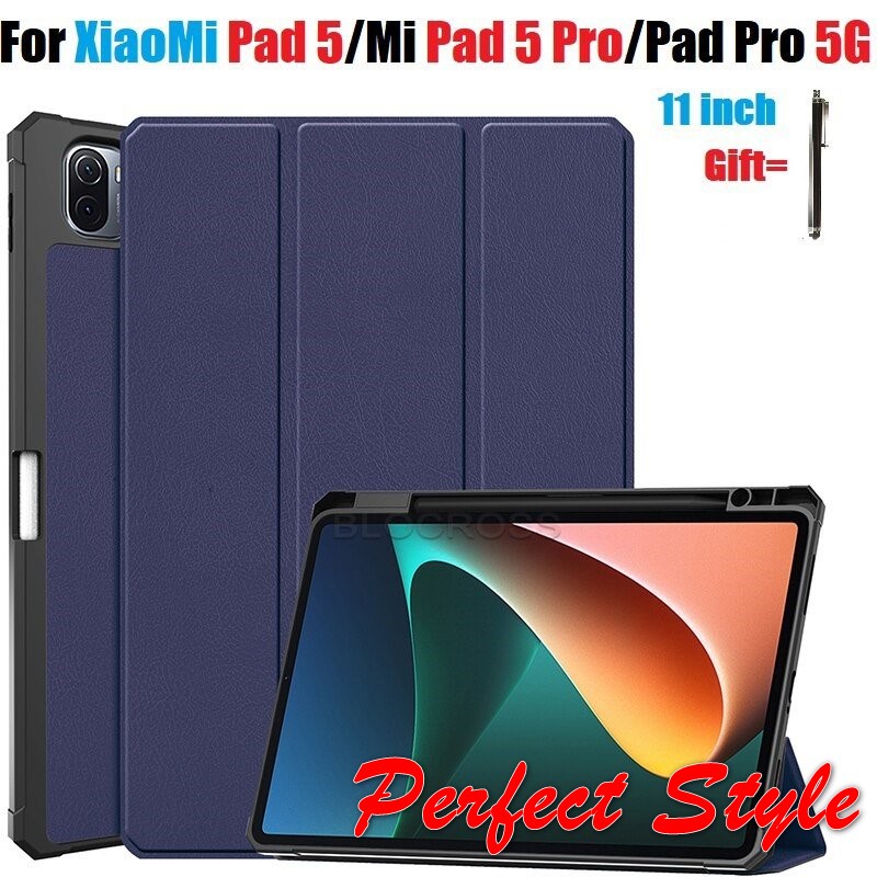 Bao Da Xiaomi Mi Pad 5 Mipad 5 pro Mipad 5 Mipad 5 pro Nắp Gập giá đỡ Từ Tính Chống Dấu Vân Tay