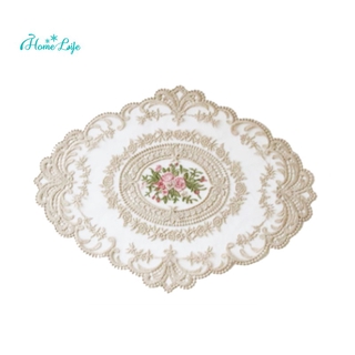 Khăn Ren Trải Bàn Ăn Họa Tiết Thêu Phong Cách Châu Âu Cho Nội Thất