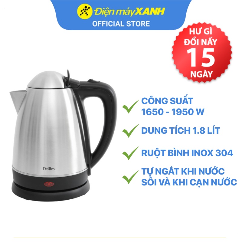 [Mã ELHADEV giảm 4% đơn 300K] Bình siêu tốc Delites 1.8 lít ST18S04