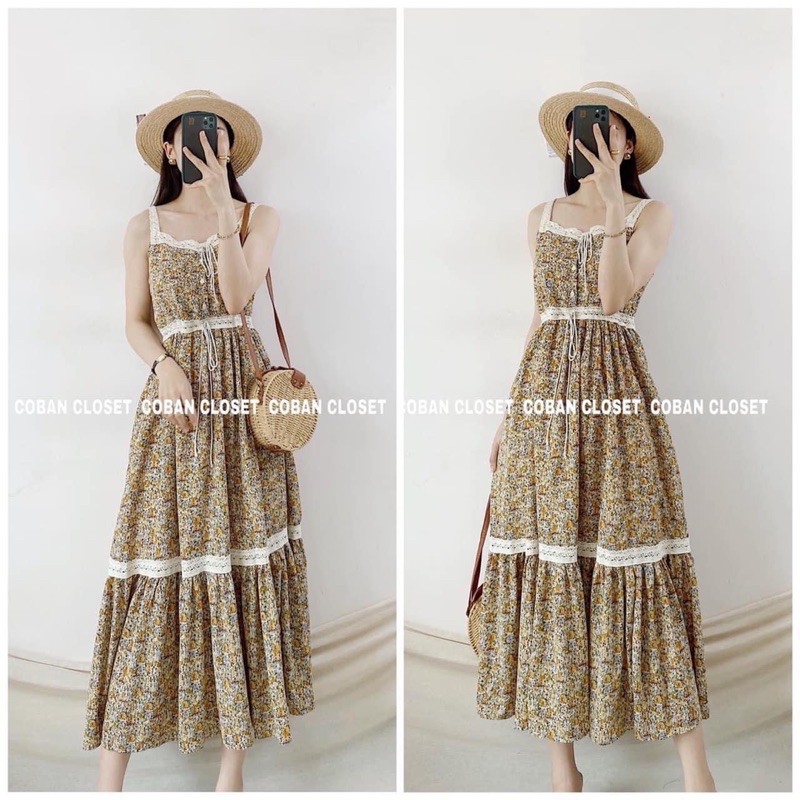Đầm 2 Dây Hoa Phối Ren | BigBuy360 - bigbuy360.vn