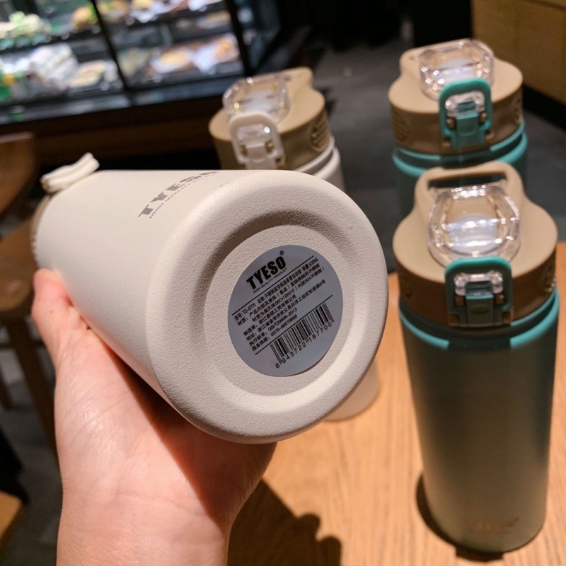 Bình giữ nhiệt chính hãng TYSEO có ống hút tiện lợi