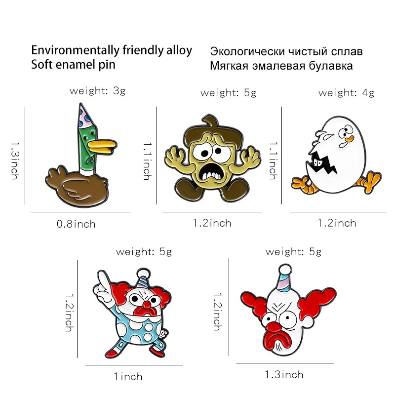 Ghim Cài Áo Hình Vịt Vàng / Hề Hoạt Hình Vui Nhộn Sáng Tạo