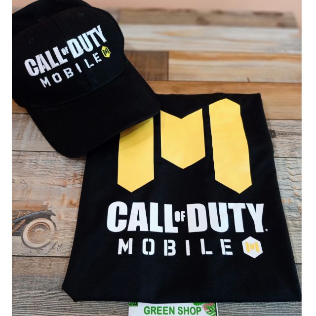 Combo Áo Thun Games In Logo Call of Duty Và Nón Thêu