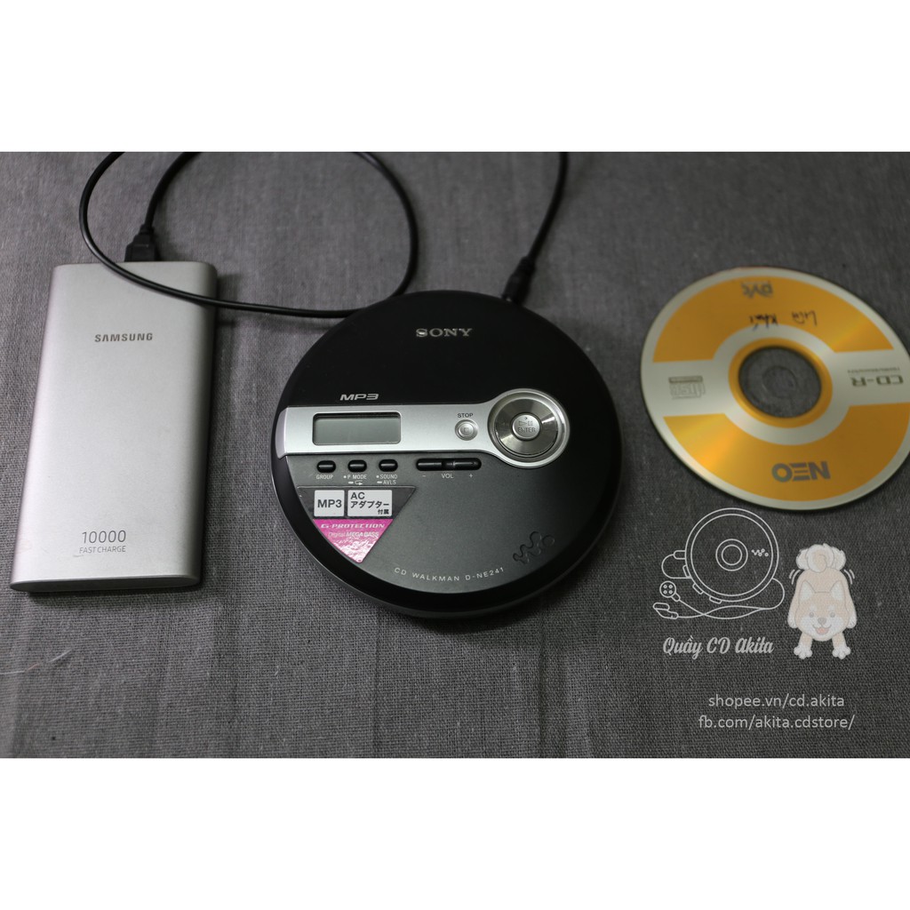 Máy nghe đĩa CD, MP3 Sony Walkman D-NE241 màu đen