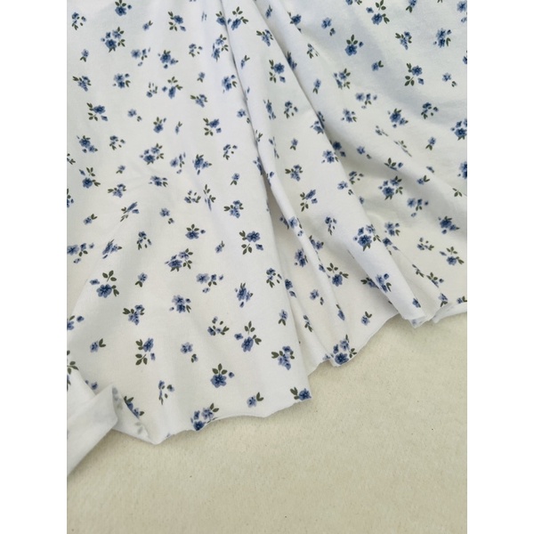 Vải thun cotton 4c Hàn hoa nhí