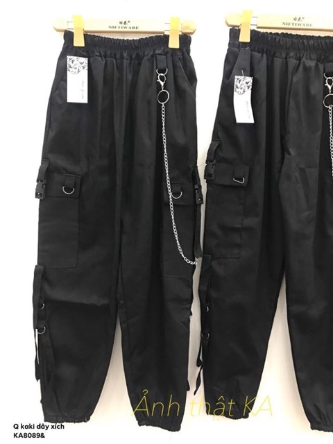 Quần kaki dây xích hai túi hộp -KA | BigBuy360 - bigbuy360.vn
