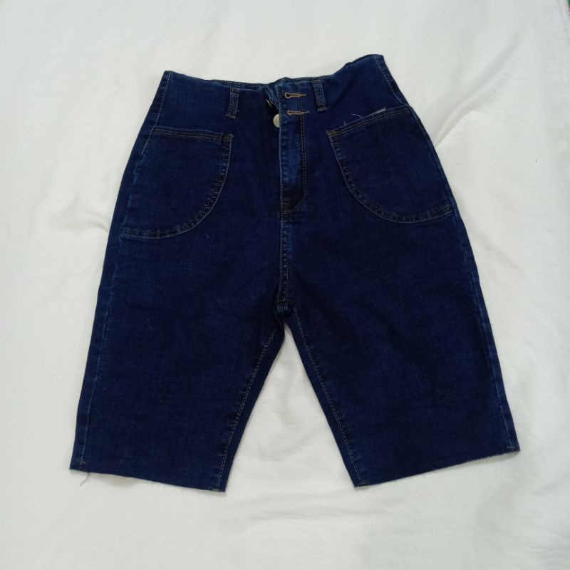 Quần jean ngố nữ HÀNG LOẠI 1 Quần cạp cao thiết kế 2 nút cài rộng bụng siêu co giãn