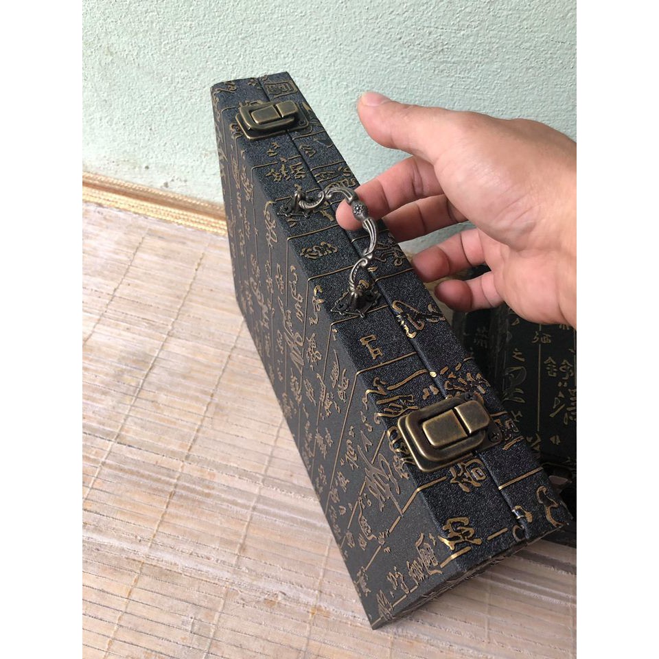 Bộ bàn cờ tướng gỗ mun sừng đảng cấp 4.8cm