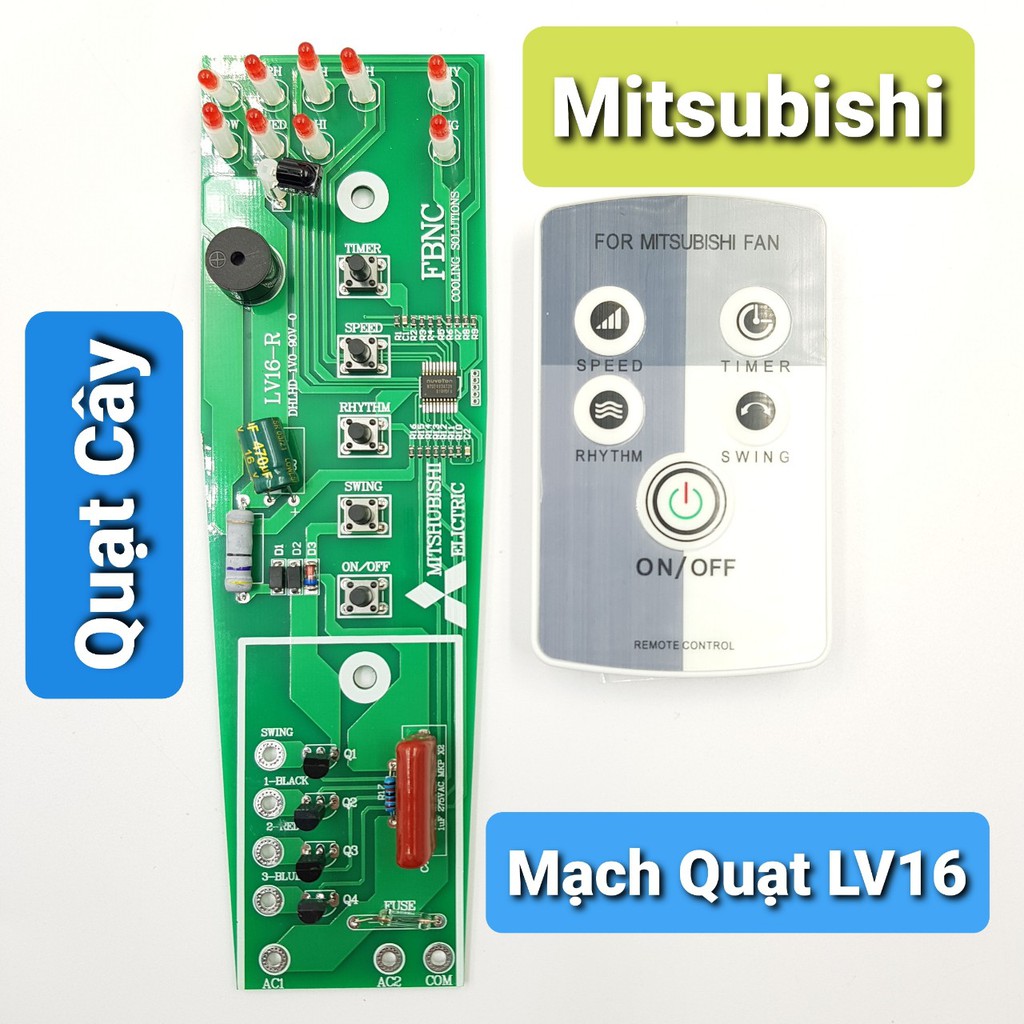 Mạch Quạt Điều Khiển Từ Xa Cho Mitsubishi LV16 RT/RR/RS❤️LV16RT❤️Bo Quạt Từ Xa Mitsu❤️Mạch Quạt Điều Khiển Từ Xa