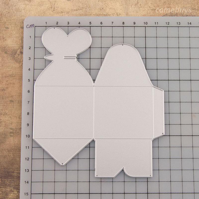 Khuôn Cắt Giấy Làm Từ Kim Loại Hình Hộp Quà 3d Trang Trí Scrapbook