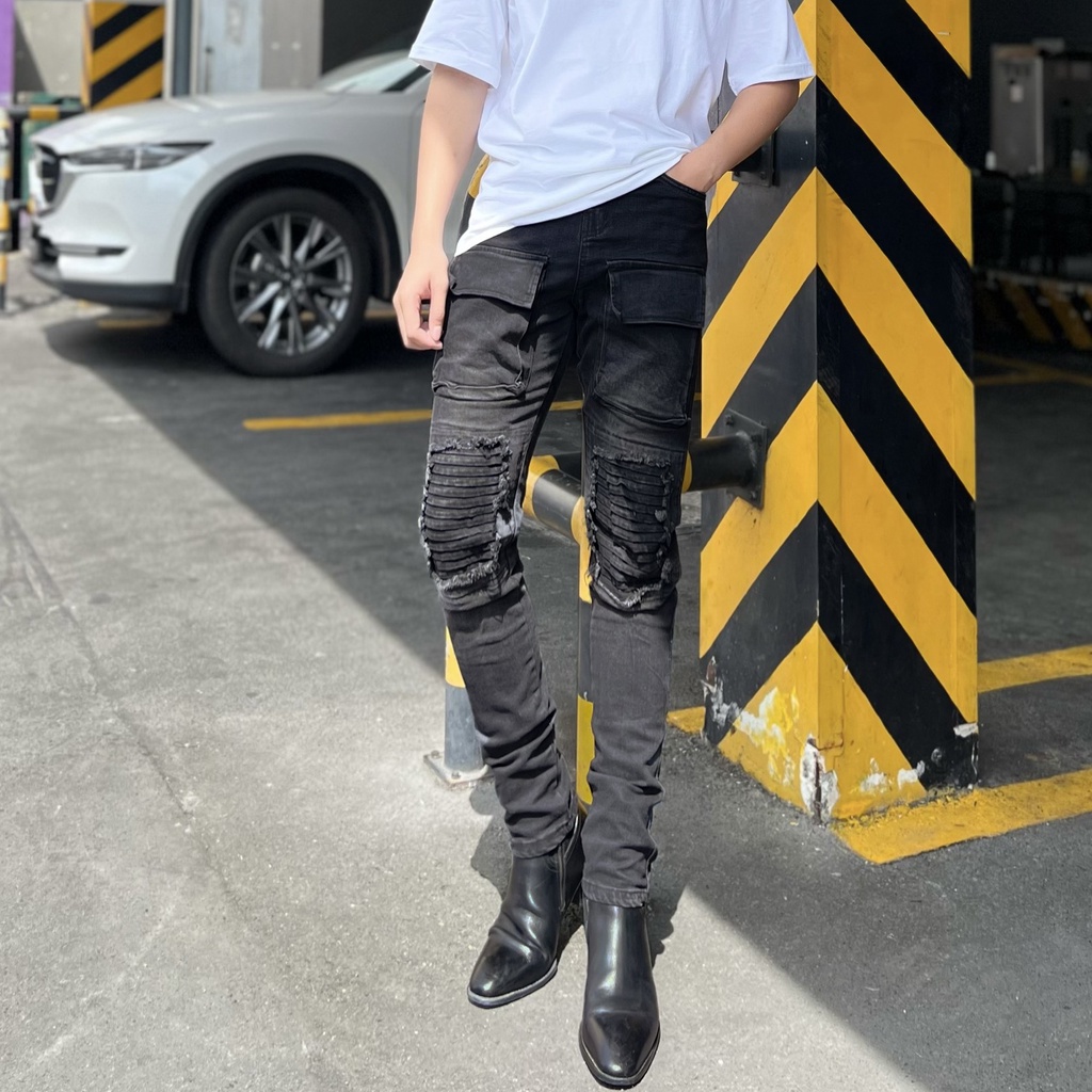 Quần jean nam rách kiểu streetwear FAZA QJ45