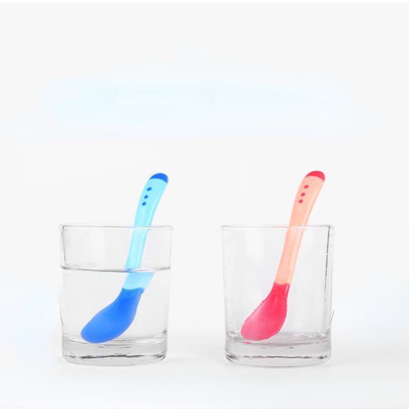 Muỗng Ăn Dặm Bằng Silicon Mềm Chịu Nhiệt Độ Cao Chống Bỏng Cho Bé Sơ Sinh