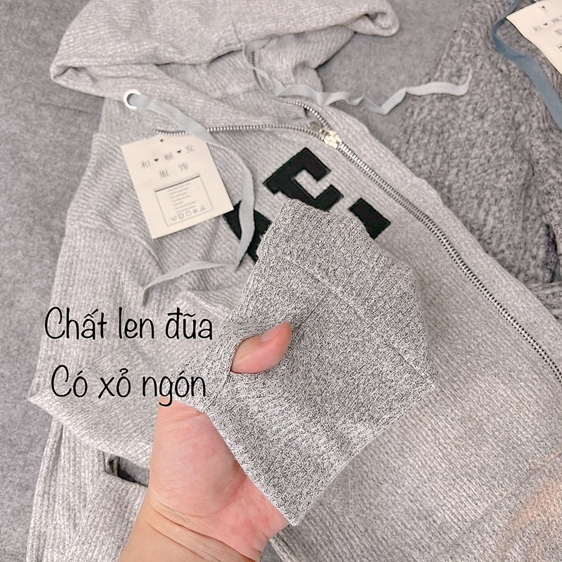 [Sẵn hàng-Ảnh thật] Áo Khoác len thêu