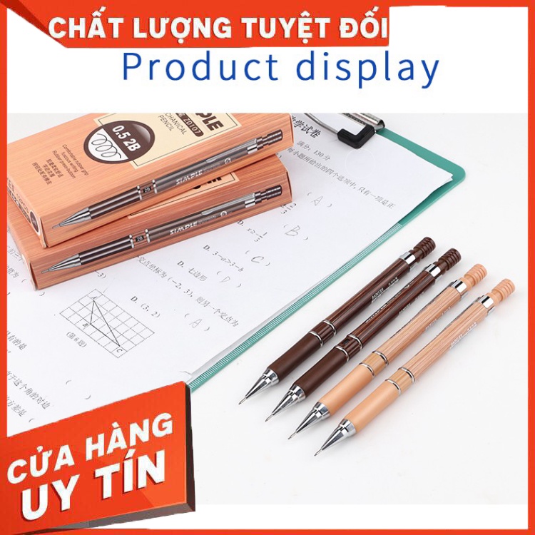 Bút chì kim ngòi 0.5mm vỏ giả gỗ siêu đẹp BaoKe ZD107