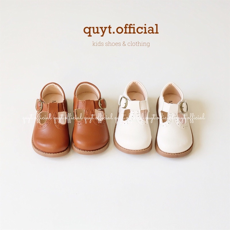 [Có sẵn/Ảnh thật/ Size21-30] Giày búp bê vintage bé gái 2 màu tiệm nhà Quýt