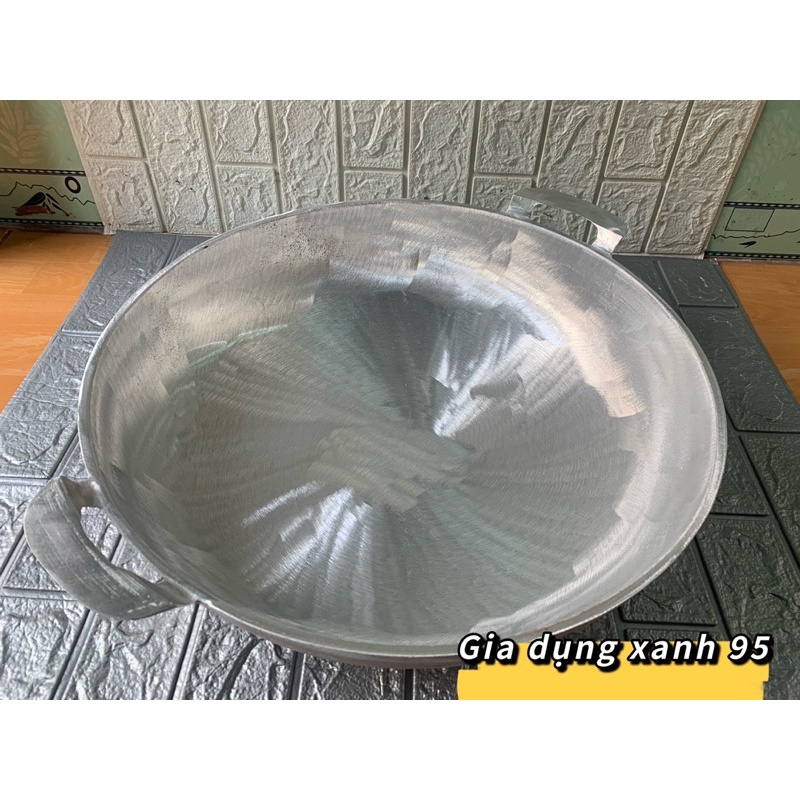 Chảo gang đúc 47cm đã doa bóng đẹp