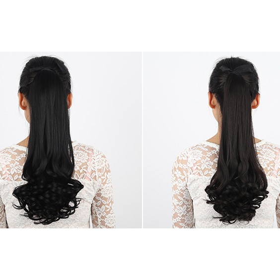 tóc cột xoăn màu đen y hình. dài 48cm y hình lun. giá chỉ 65k. hàng luôn có sẵn. nhanh tay đặt hàng nha các bạn