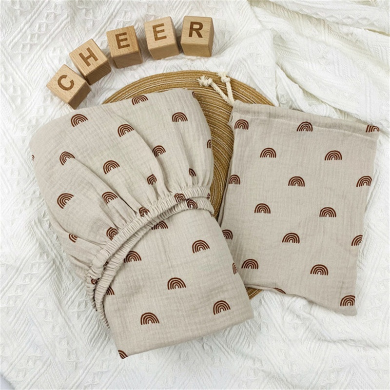 Ga Trải Giường Vải Cotton Mềm Co Giãn Dành Cho Bé