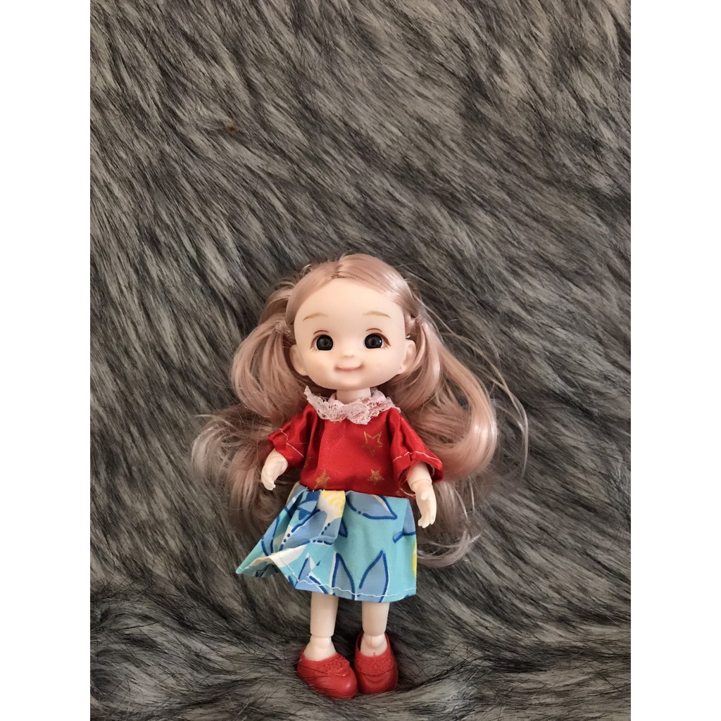 [Đủ mẫu] Búp Bê  Barbie Dressup Doll 12 Khớp 15 cm - BJD 1/8 Mắt 3D Nude Mini Dolls 2020  (Tặng áo + giày ngẫu nhiên)