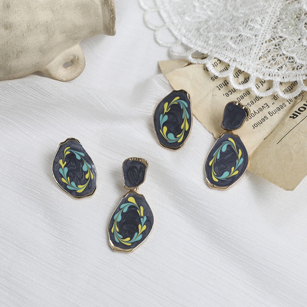 Khuyên Tai Bạc S925 Hình Vòng Hoa Phong Cách Retro Cá Tính