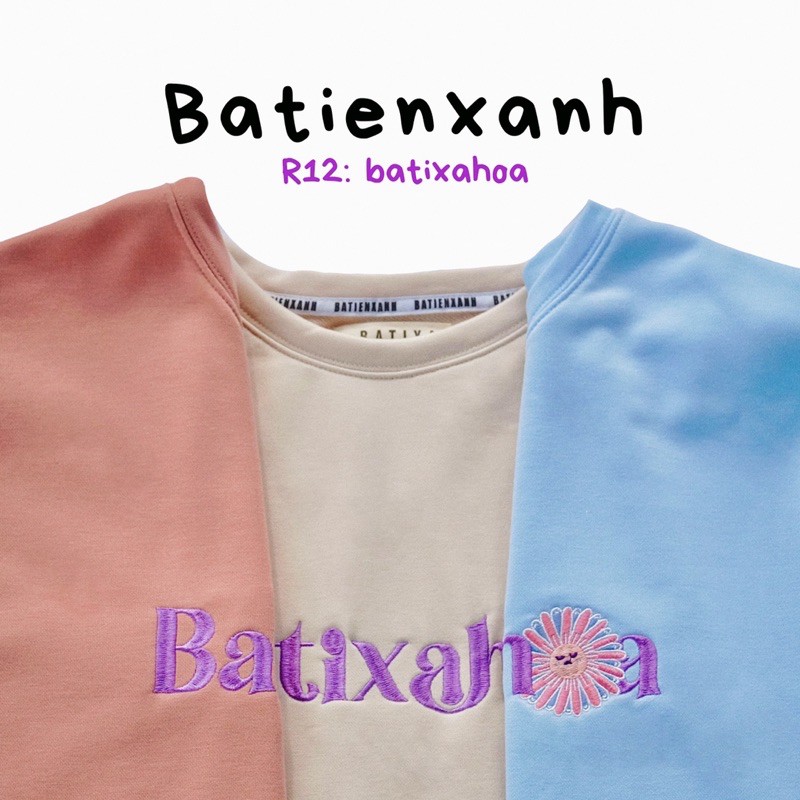 Áo Thun Tay Dài  Nam Nữ Cổ Tròn Phông Unisex Áo Đôi Thu Đông Batixa Sweatshirt R12 Local Brand chính hãng BATIXA