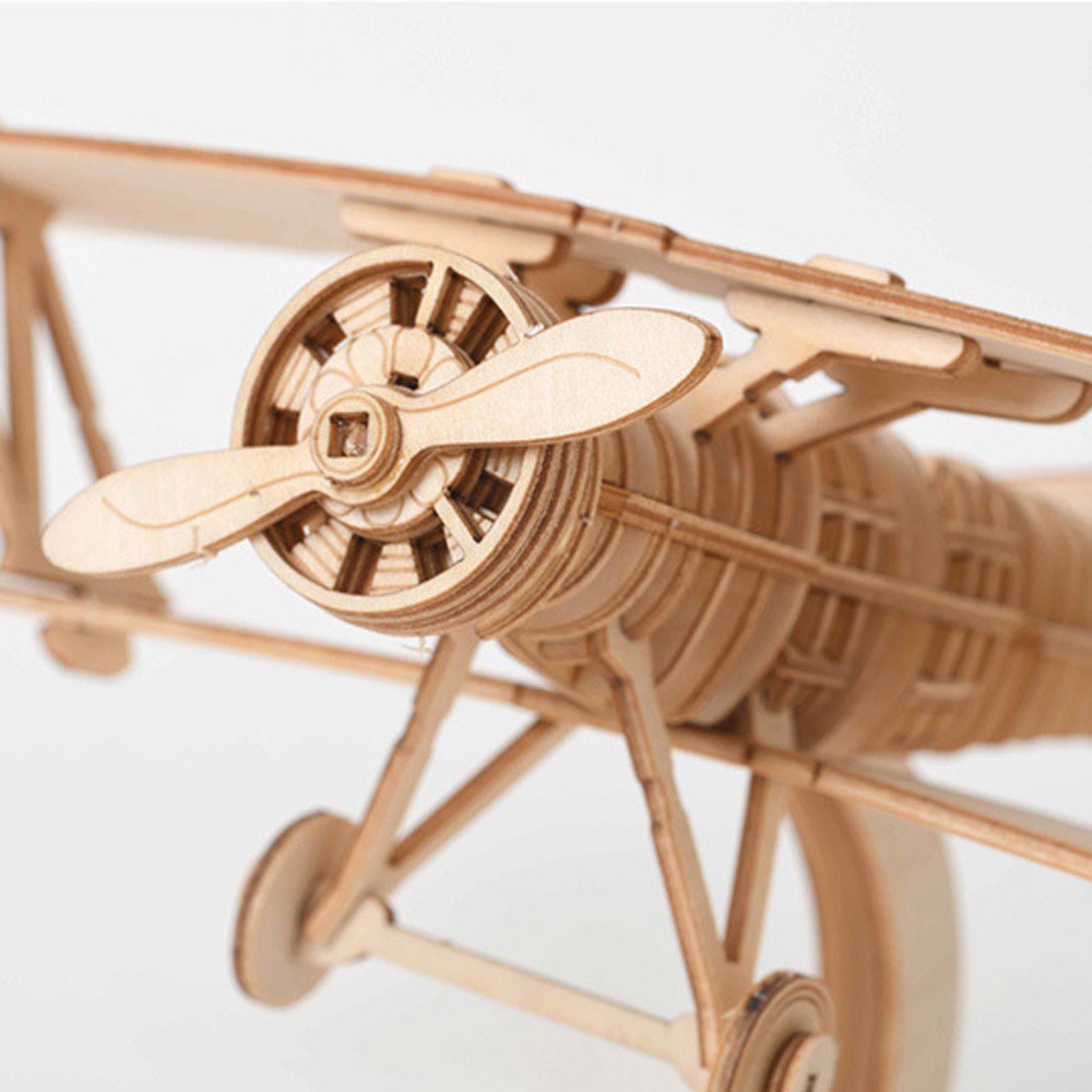 Đồ chơi lắp ráp mô hình xe cổ /tàu lửa /thuyền / máy bay 3D làm từ gỗ DIY vui nhộn cho bé