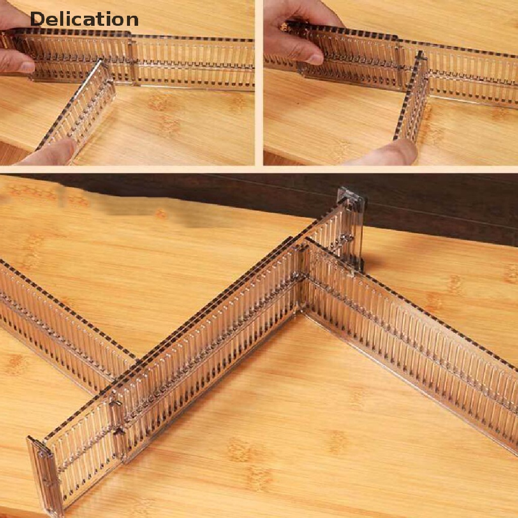 Bộ 2 ngăn kéo ELEBUY chia ngăn sắp xếp phòng bếp/ đựng đồ/ hàng hóa có thể điều chỉnh