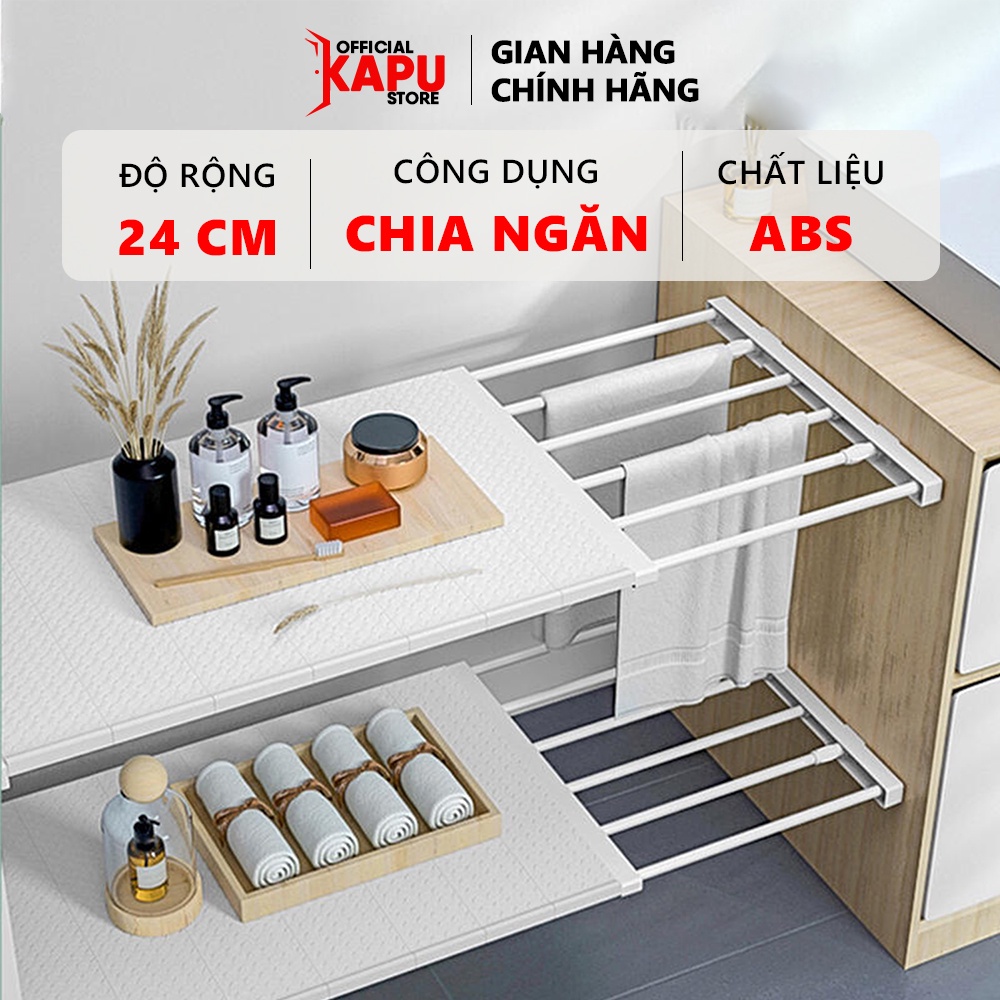 Kệ đa năng chia ngăn tủ quần áo, kệ đa năng nhiều công dụng không cần bắt vít - Phụ kiện cửa KAPU