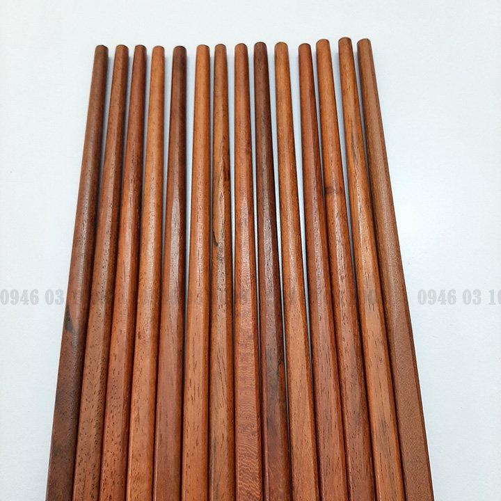 Bộ 10 đôi đũa gỗ hương FREESHIP Đũa gỗ ăn cơm gia đình cao cấp