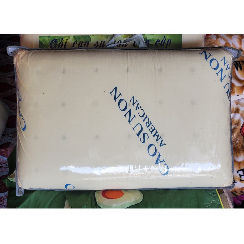 Gối nằm cao su non cao cấp ⚡ nhập mã giảm giá SANG6666⚡ Kích thướt 40x60 - mua 2 gối tặng 1 vỏ gối ngẫu nhiên.