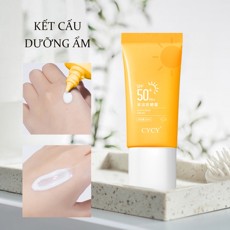 CYCY SPF50 + kem chống nắng mạnh mẽ, làm mới và dưỡng ẩm, chống tia cực tím （60G）(CYCY-FS-1)