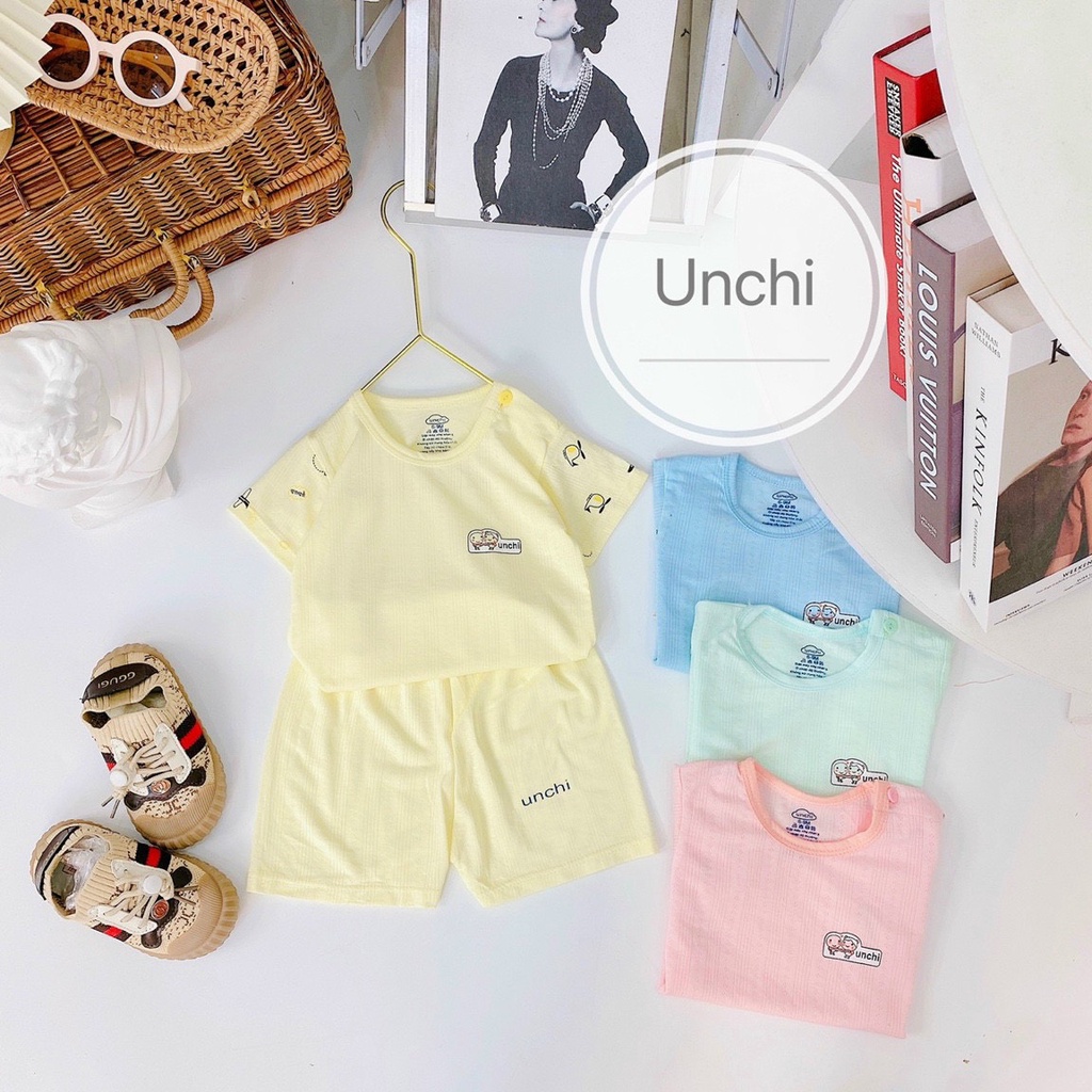 Bộ Cộc Unchi Chất Vải Sợi Tre Thông Hơi Cao Cấp Cực Mát Cho Bé - Umee kids