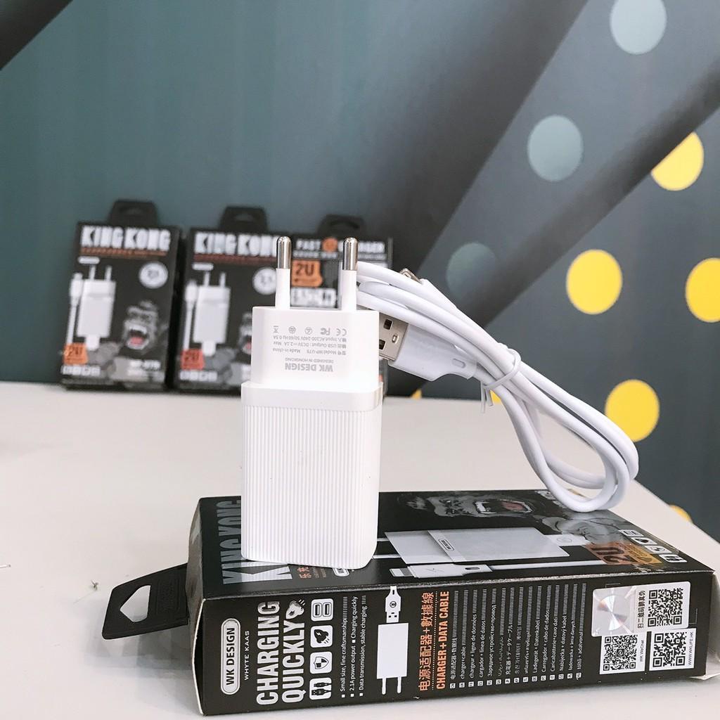 Bộ Sạc WK Cao Cấp Chính Hãng WP-U79 2 Cổng USB Tiện Lợi Dùng cho nhiều loại điện thoại iPhone Samsung Oppo Vivo Xiami