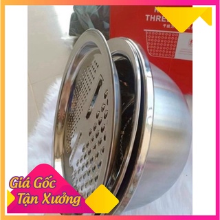 Bộ nạo rau củ 3 món bào Nhật Bản - Rổ nạo rau củ kiêm rổ và chậu inox cao cấp đa năng,tiện lợi dùng nhà bếp Phongbac1790