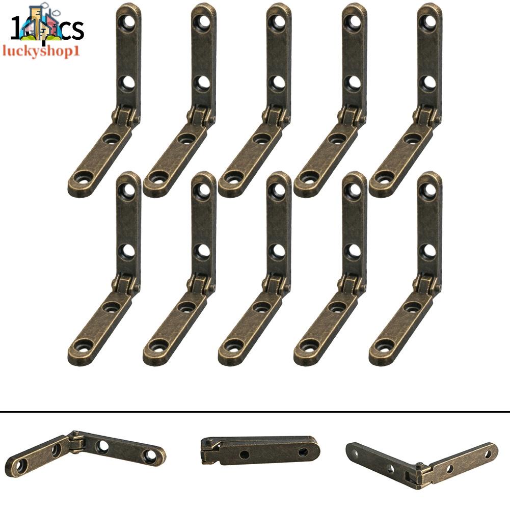 10pcs 90-degree rust-proof antique iron blue antique copper hinge with special screws (one 4 screws)
