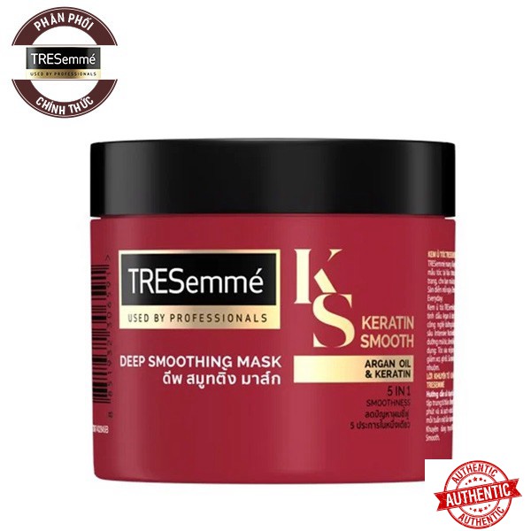 [Mã giảm giá Mỹ phẩm chính hãng] Kem Ủ Tóc Vào Nếp Mượt Mà TRESemmé Keratin Smooth Deep Smoothing Mask 180ml