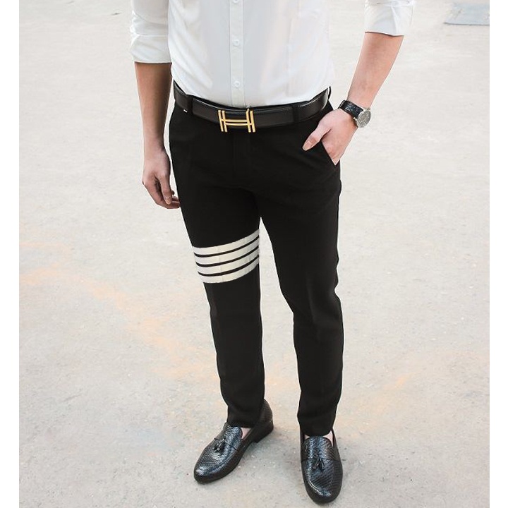 Quần Tây Đen Dáng Vừa Chất Vải Mềm Mịn Không Bai Gião Ít Bám Bụi Giữ Dáng Không Phai Màu