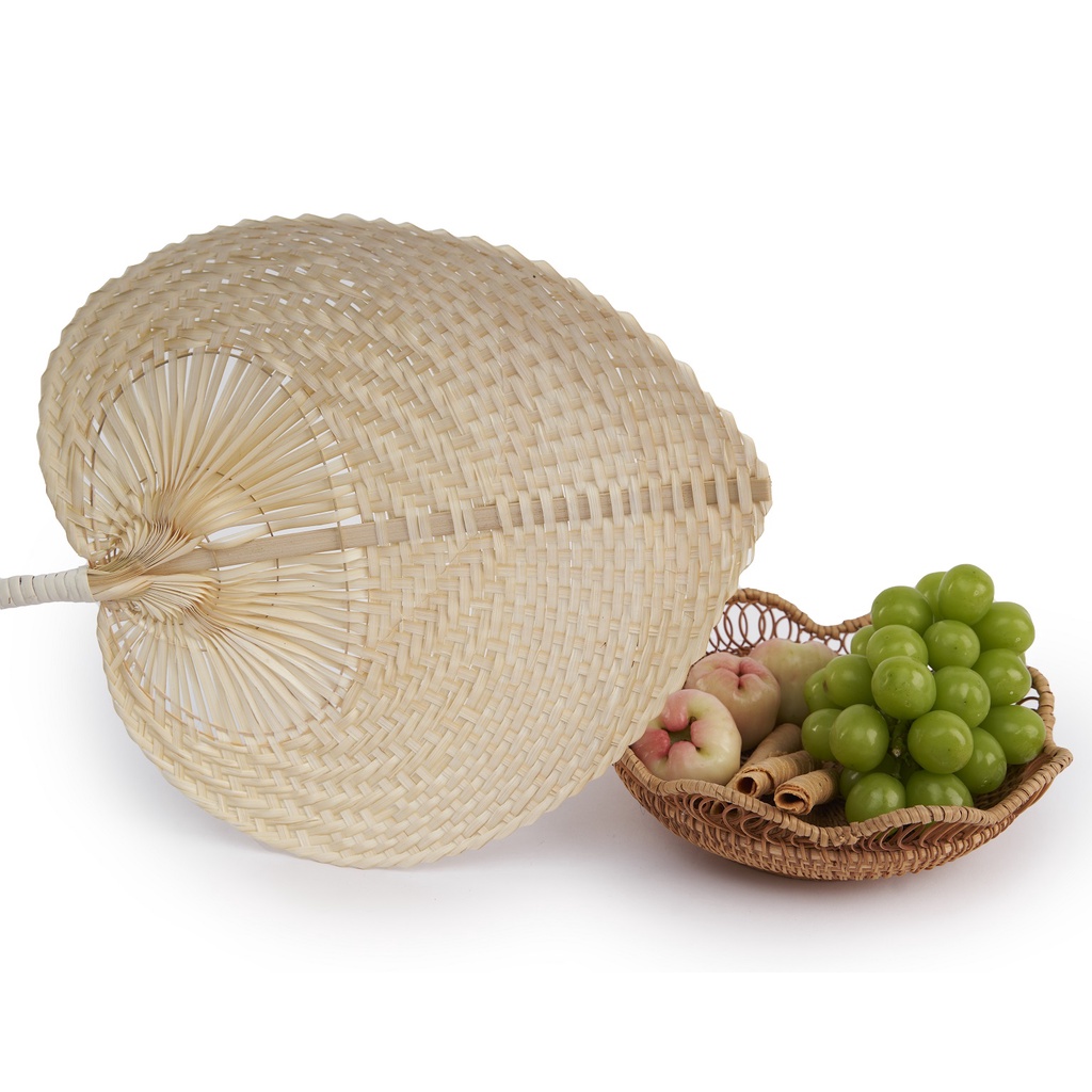 Quạt lá đề màu tự nhiên 3 size 20, 30, 35 cm