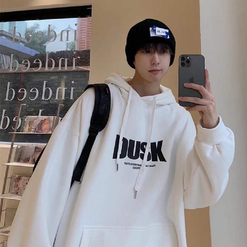 Áo hoodie Thể Thao Dáng Rộng In Chữ Phong Cách Hip Hop Đường Phố Nhật Bản Thời Trang Mùa Đông Cho Nam [M-5XL]