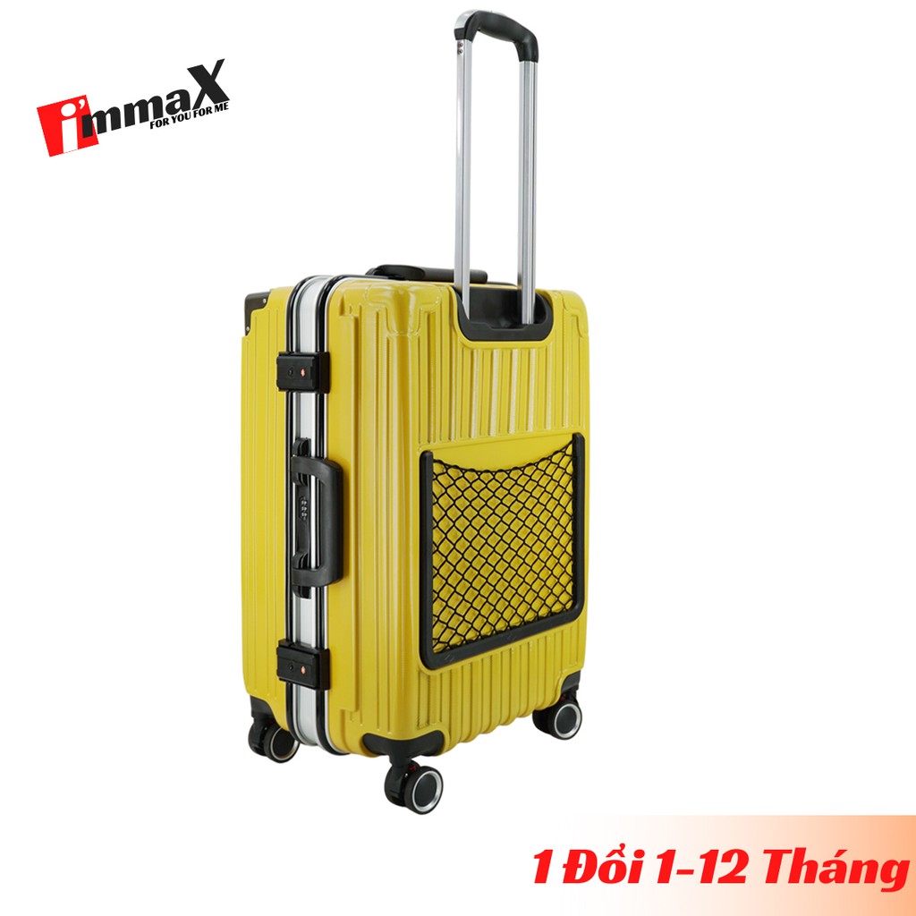 Vali nhựa khung nhôm nắp gập immaX A18 size ký gửi hành lý 24inch bảo hành 2 năm chính hãng, 1 đổi 1 trong 12 tháng