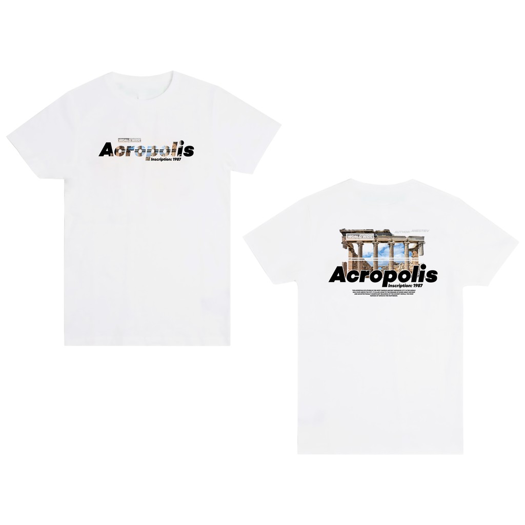 Áo thun form rộng tay lỡ phông Unisex Acropolis Chính hãng Local Brand Midori