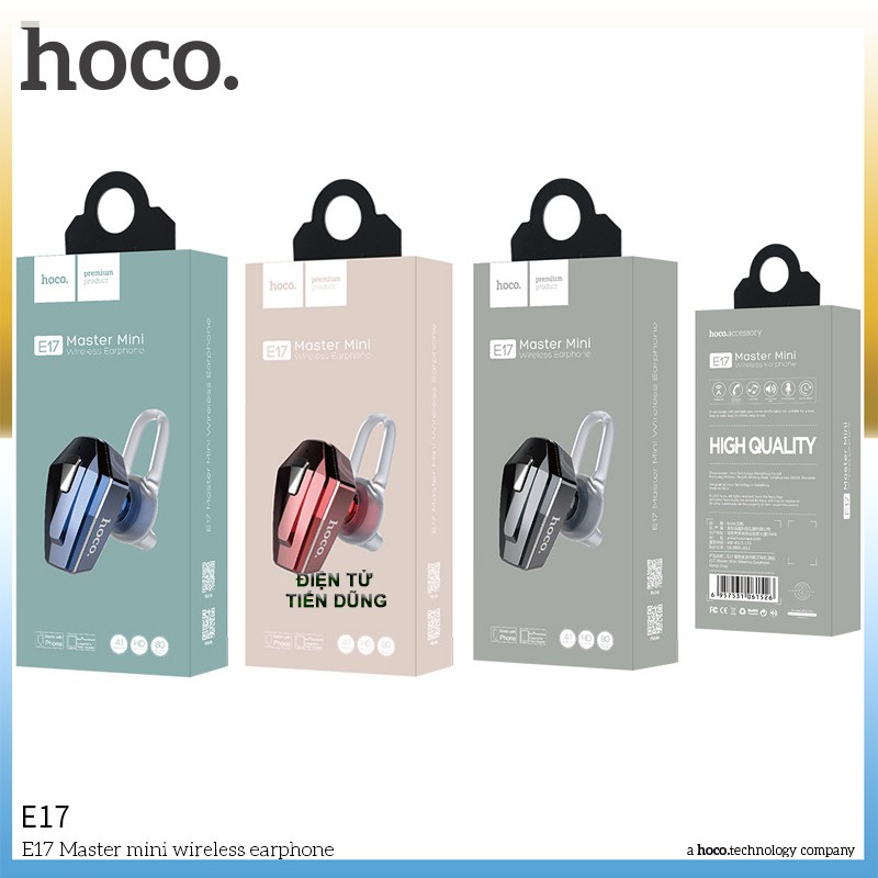 TAI NGHE HOCO E17 DÒNG 1 TAI - TAI NGHE CHÍNH HÃNG HOCO - TAI NGHE KHÔNG DÂY ĐẬM CHẤT TAI NGHE THỂ THAO