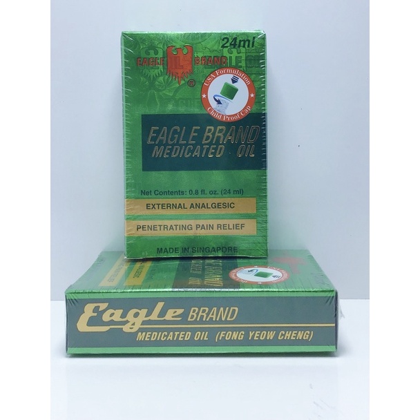 🦅 Dầu Gió Xanh Con Ó EAGLE BRAND 2 nắp Hàng nhập Mỹ 🇺🇸