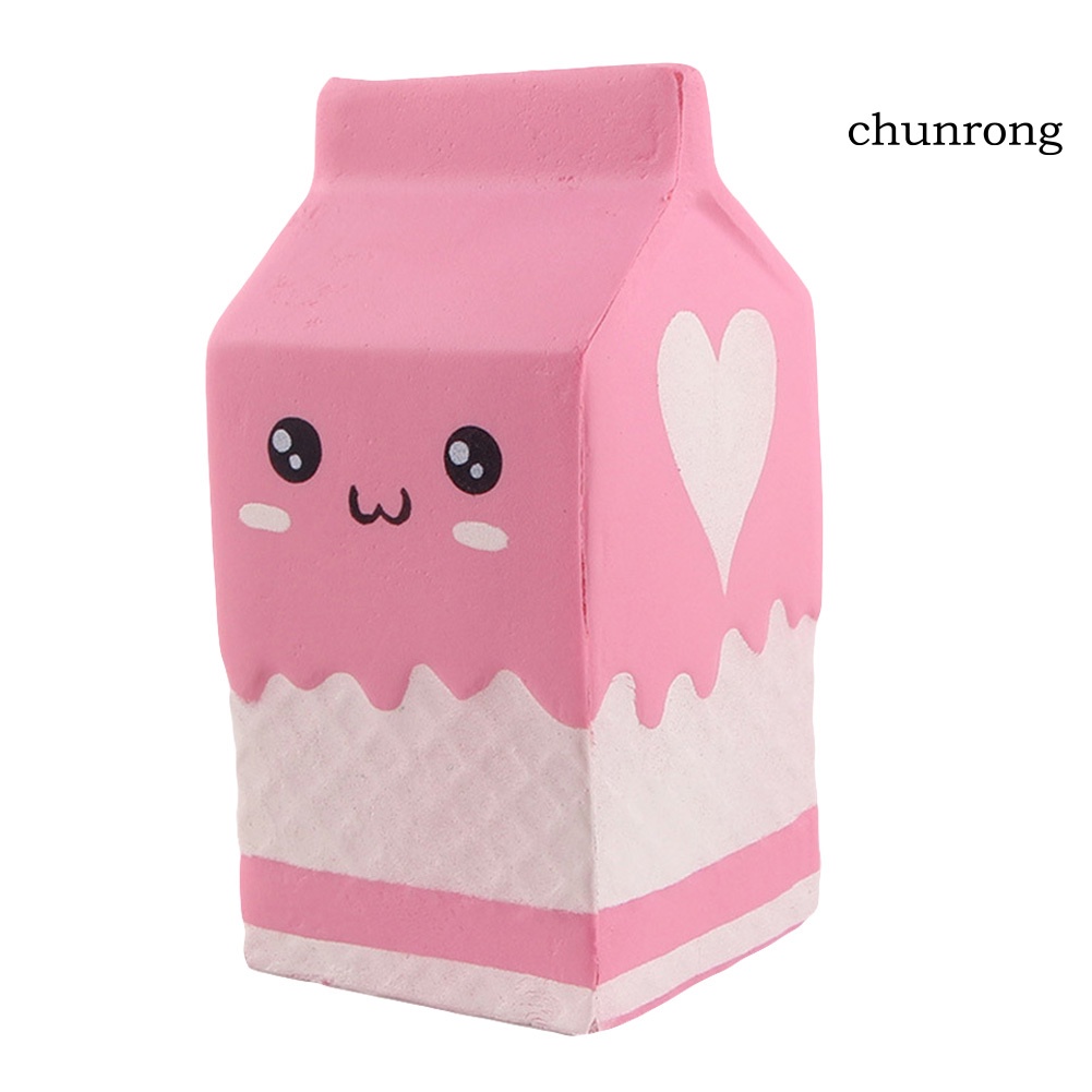 Cr Đồ Chơi Xốp Squishy Giảm Stress Hình Hộp Sữa Chua Dễ Thương Cho Bé