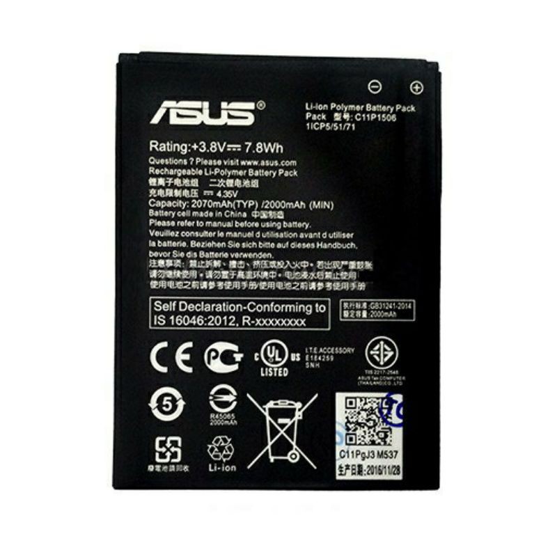 Pin Asus Zenfone GO 5.0 / ZC500TG / Z00VD / ZE500TG / Asus Live 2016 / G500TG /bảo hành 6 tháng.