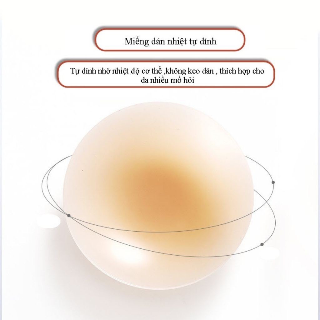 Miếng dán ngực silicon nhiệt tự thân không keo, dán ti siêu dính bảo vệ nhũ hoa B999