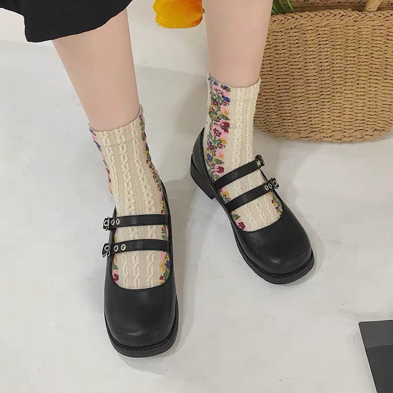 Giày oxford 2 quai lolita mary jane